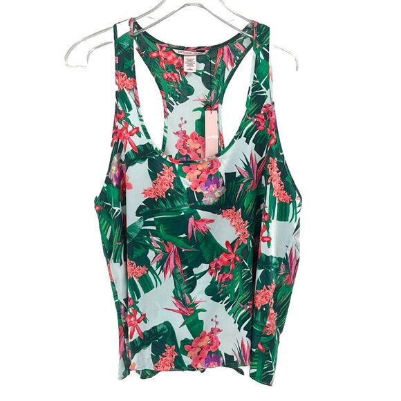 Victoria's Secret Tops - Victorias Secret Racerback Flowy Tank Top Tropical Resort Sz Medium NWT
